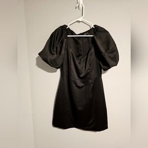 DO + BE Black Puff Sleeve Mini Dress | Large | Formal - Prom - Cocktail